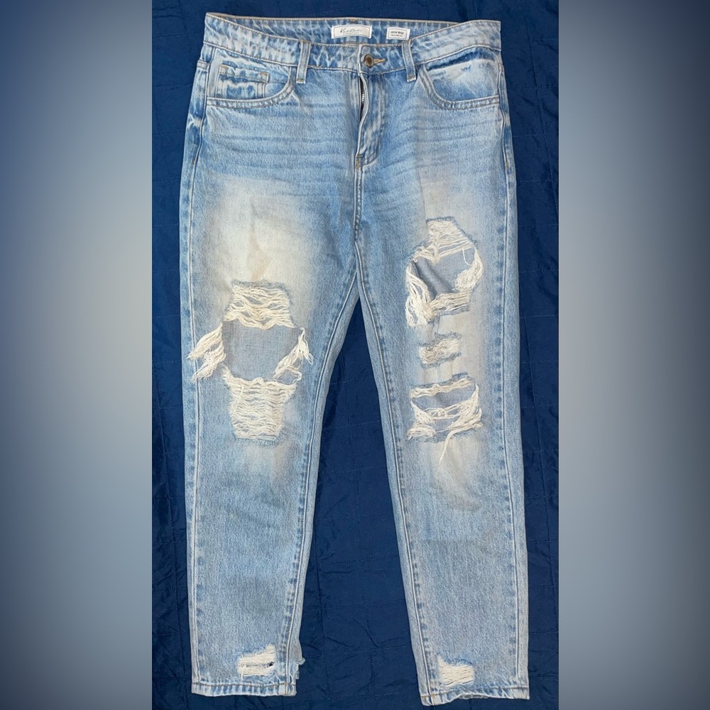 Size 26 Kancan Ripped Blue Jeans